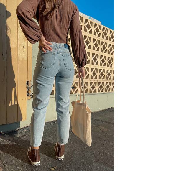 Nwt insane gene analia balloon jeans in light blue - Picture 2 of 2